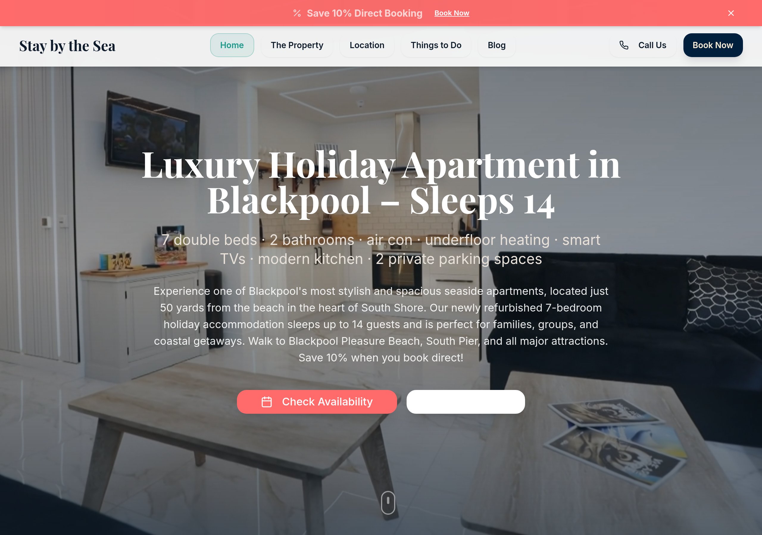 Stay by the Sea — Hospitality — direct-booking holiday let